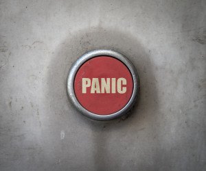 Retro Red Industrial Panic Button