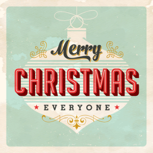 Vintage Christmas Card - Vector EPS10. Grunge effects can be eas