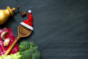 Christmas cooking abstract food background